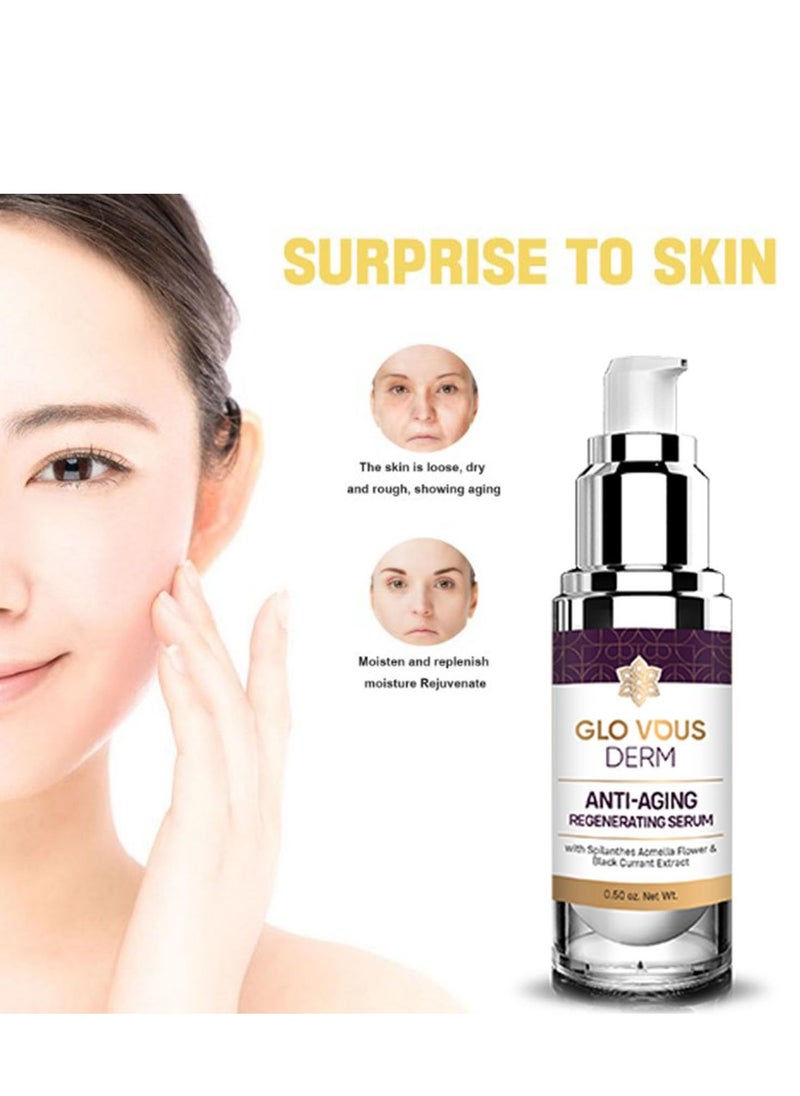 glo - Glo Vous Derm Luxe Serum,Glo Vous Derm Luxe Anti Aging Serum,Glo Vous Derm Luxe Regenerating Anti Aging Serum,2024 Best Anti Wrinkle Serum,Skin Tightening Serum For Face And Neck - Image 1