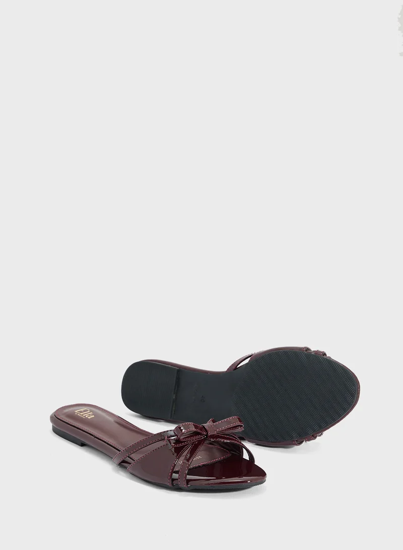 ELLA Flat Sandal With Bow