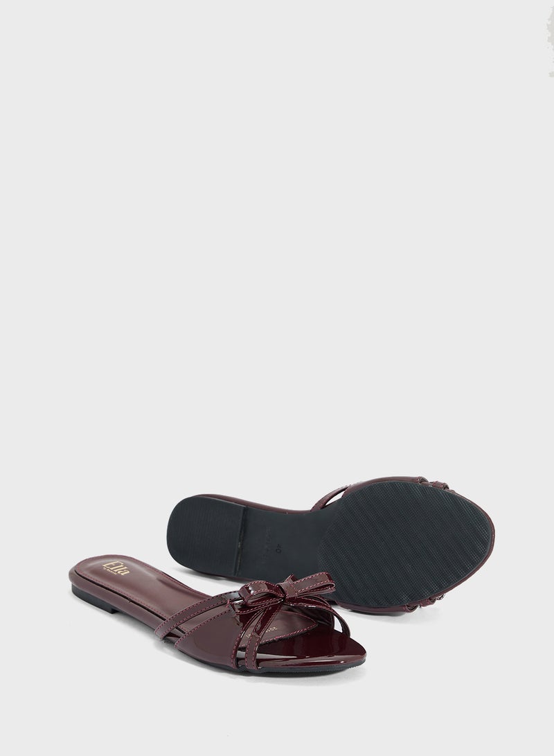 ايلا صندل مسطح بفيونكة - Image 3