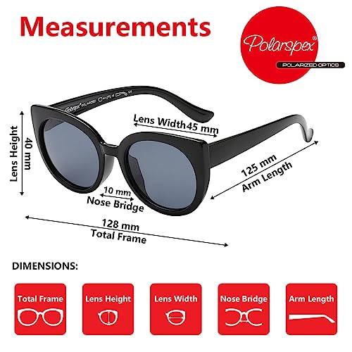 PolarSpex Toddler Sunglasses – Polarized UV Protection Cat Eye Sunglasses with Unbreakable Frame for Girls Age 2-8 - Image 4