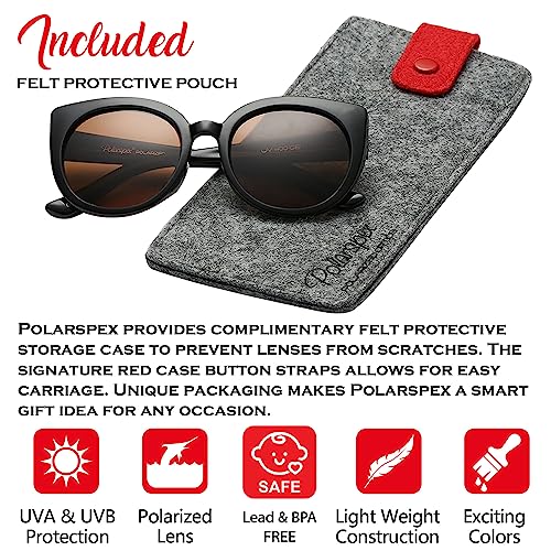 PolarSpex Toddler Sunglasses – Polarized UV Protection Cat Eye Sunglasses with Unbreakable Frame for Girls Age 2-8 - Image 2