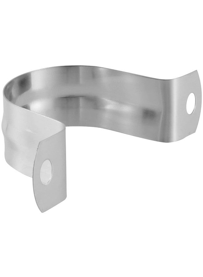 HAKZEON 200 PCS 2 Inches M50 Rigid Pipe Strap, Two Hole Stainless Steel U Bracket Tension Clips, Robust Tube Strap Clamps for Securing Pipe Cable Hose on Many Surfaces - Image 4