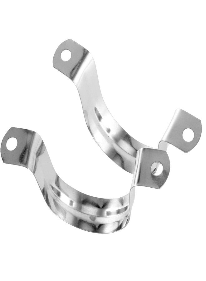 HAKZEON 200 PCS 2 Inches M50 Rigid Pipe Strap, Two Hole Stainless Steel U Bracket Tension Clips, Robust Tube Strap Clamps for Securing Pipe Cable Hose on Many Surfaces - Image 5