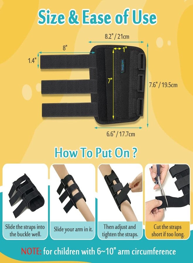 Mybow Pediatric Elbow Brace Splint Child Kids Arm Immobilizer Cubital Tunnel Syndrome Ulnar Nerve Entrapment Toddler Anti Thumb Stop Finger Sucking Arm Restraint Brace (2 PCS) - Image 5