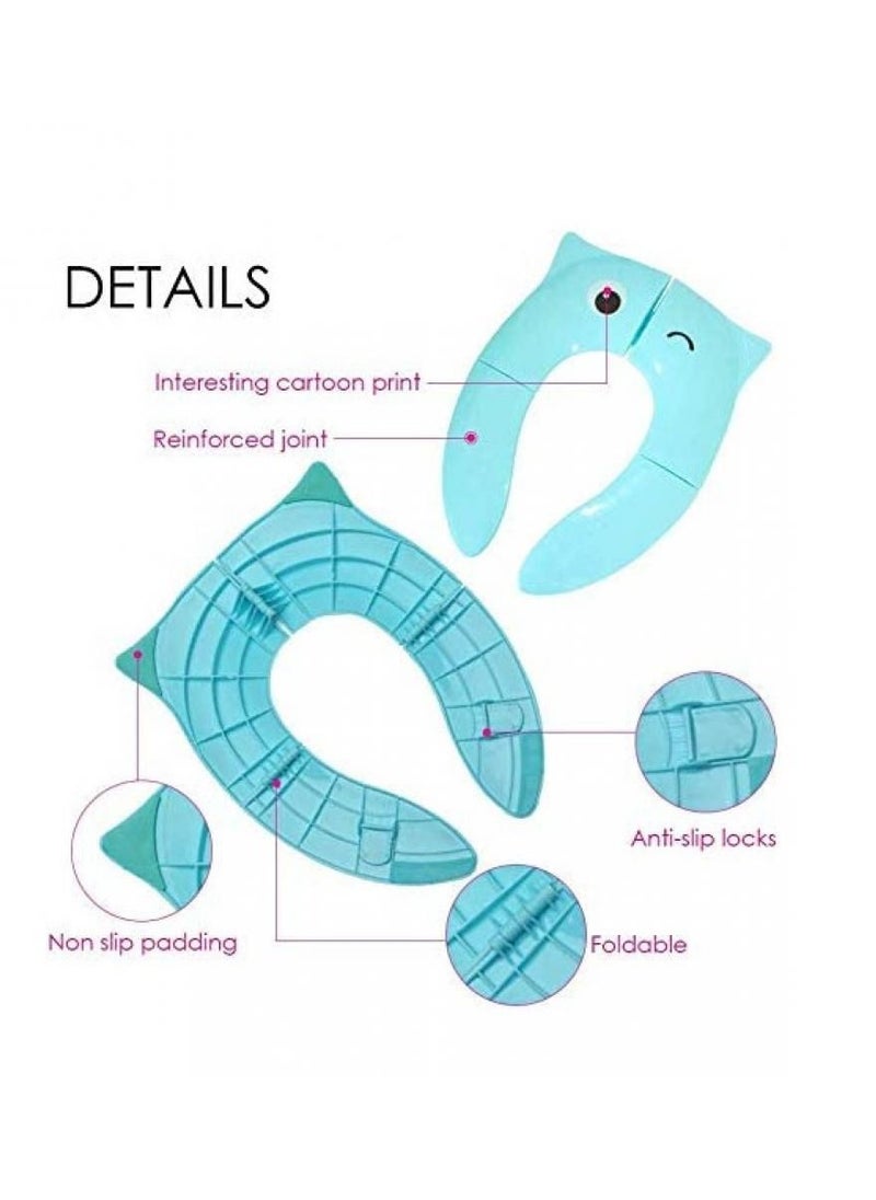 Alissa - Foldable Potty Training Seat Baby Kids Travel Toilet Potty Seat Covers Non Slip Pads Children Comfortable Camping - Image 1