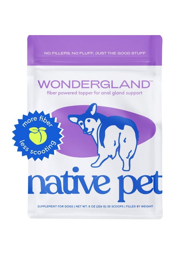 native pet - Native Pet WonderGland - Dog Anal Gland Treatment Using Fiber for Dogs - Prevent Scooting for Dogs Anal Gland Supplement Including Dog Gut Health Probiotics for Anal Gland Support - 30 Scoops - Image 1
