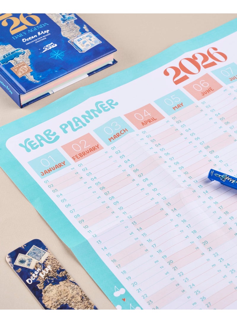 Mofakera Calendar Ocean Map Daily Year Gift Box 2026 ( Agenda ) - Image 4