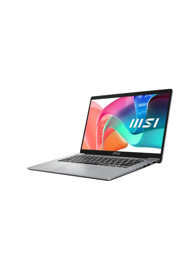 إم اس أي Modern 14 F13MG Laptop With 14-Inch  Display, Core i5-1334U Processor/8GB RAM/512GB SSD/Intel Iris Graphics/Windows 11 Home English/Arabic Urban Silver  - Image 2