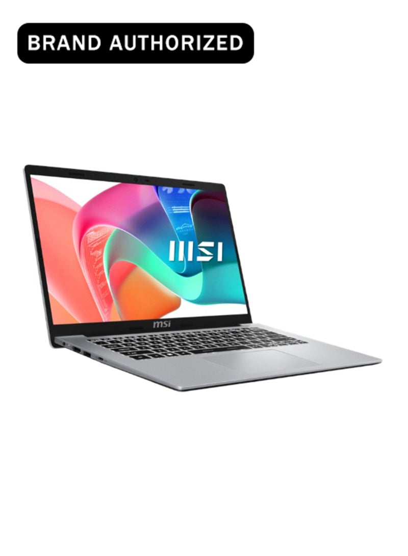 MSI Modern 14 F13MG Laptop With 14-Inch  Display, Core i5-1334U Processor/8GB RAM/512GB SSD/Intel Iris Graphics/Windows 11 Home English/Arabic Urban Silver english_arabic Urban Silver - Image 1
