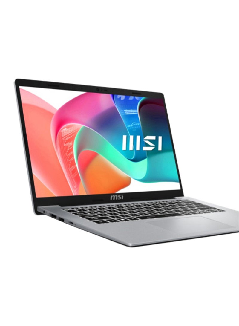MSI Modern 14 F13MG Laptop With 14-Inch  Display, Core i5-1334U Processor/8GB RAM/512GB SSD/Intel Iris Graphics/Windows 11 Home English/Arabic Urban Silver english_arabic Urban Silver - Image 1