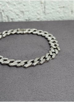 Al Kasr Jewelry Bold Radiance Bracelet - Sterling Silver 925 with Sparkling Zircon Stones - Plated Rhodium White Gold 18K  - Image 4