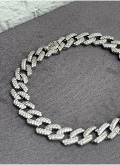 Al Kasr Jewelry Bold Radiance Bracelet - Sterling Silver 925 with Sparkling Zircon Stones - Plated Rhodium White Gold 18K  - Image 1
