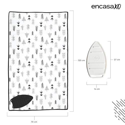 Encasa XO Ironing Mat/Pad (Large 48"x28") with 3mm Padding & Silicone Iron Rest for Steam Pressing on Tabletop or Bed - Heat Resistant, Portable, Quilting & Travel Blanket - Black Arrow - Image 4