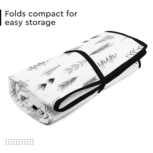 Encasa XO Ironing Mat/Pad (Large 48"x28") with 3mm Padding & Silicone Iron Rest for Steam Pressing on Tabletop or Bed - Heat Resistant, Portable, Quilting & Travel Blanket - Black Arrow - Image 3