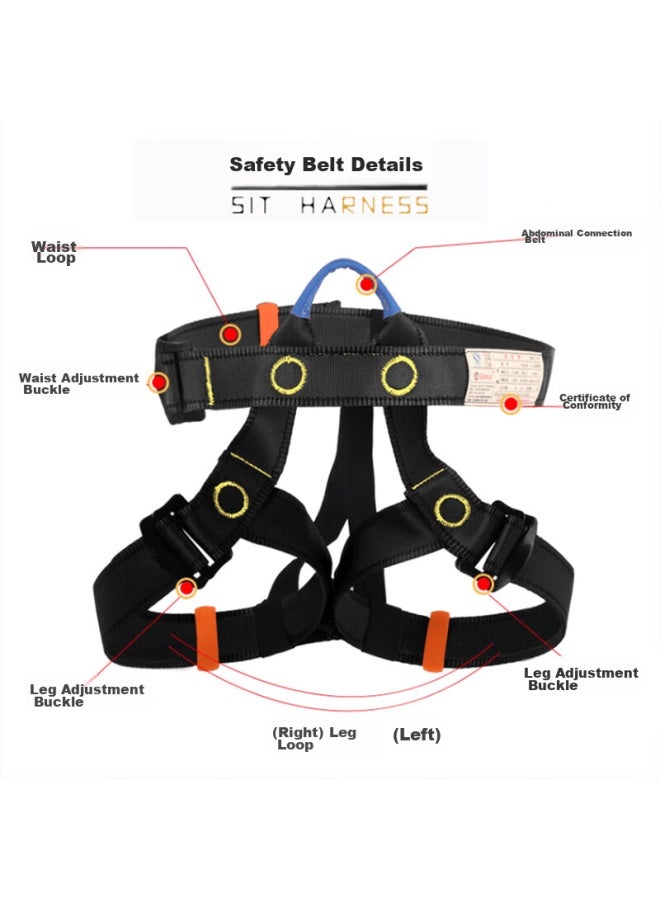 Golmud Geermu Outdoor Escape Descending Steel Wire Core Safety Rope, 8mm Rappelling Rope, Safety Harness, 10-meter Set - Image 4
