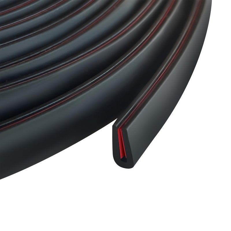 Edge Trim 116 Rubber Edge Trim Flexible Self Adhesive U Channel Edge Guards Edge Protector for Sharp Edge Sheet Metal and Car Doors Peel and Stick Auto Door Guard Black Color 10Ft