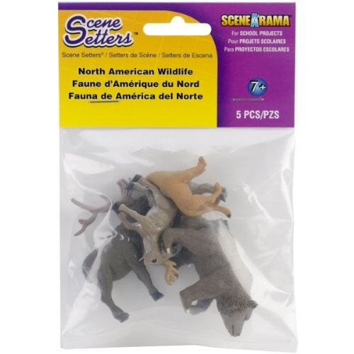 Woodland Scenics SP4449 1.5-Inch Scene Setters Figurine, North American Wildlife, 5/Pack - Image 2