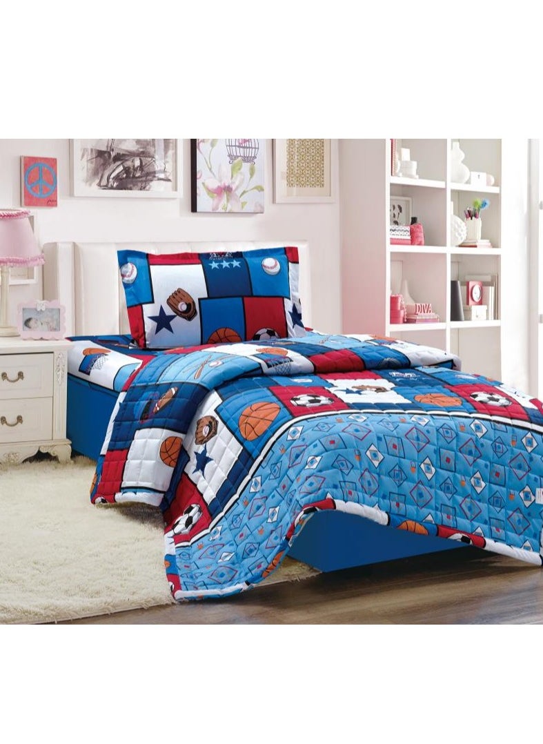 Moon - Compressed bed comforter set consisting of 3 pieces, children's drawings - Image 1