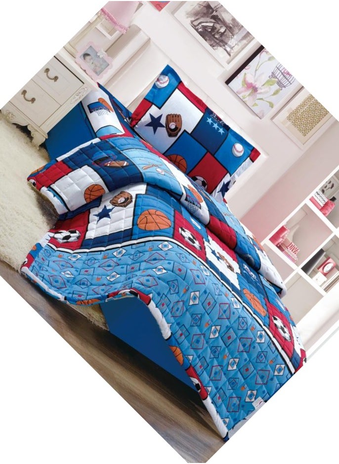Moon - Compressed bed comforter set consisting of 3 pieces, children's drawings - Image 1