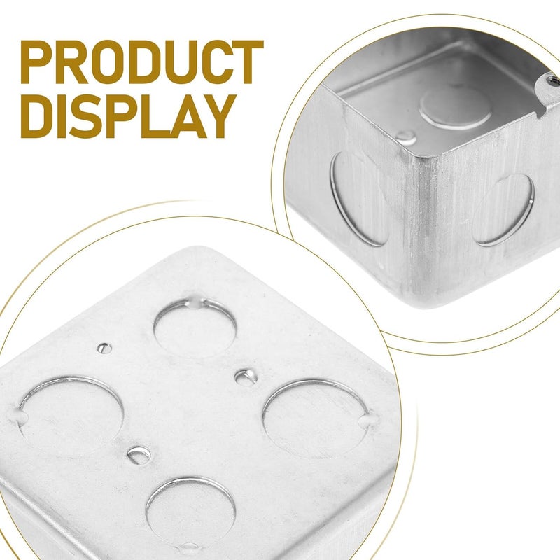 6pcs White 100x100x55mm Square Floor Socket Kit Electrical Outlet Boxes Recessed Hidden Floor Socket Box Base for Home Electrical Installation - Image 3