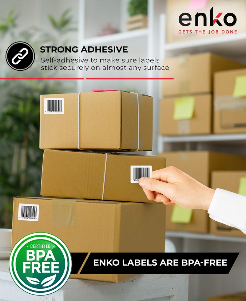 enKo Products enKo [3 Rolls, 1860 Labels] 4 x 2-1/2 inches Direct Thermal Labels, FBA Stickers, FNSKU Label Compatible for Zebra/Eltron - Image 4