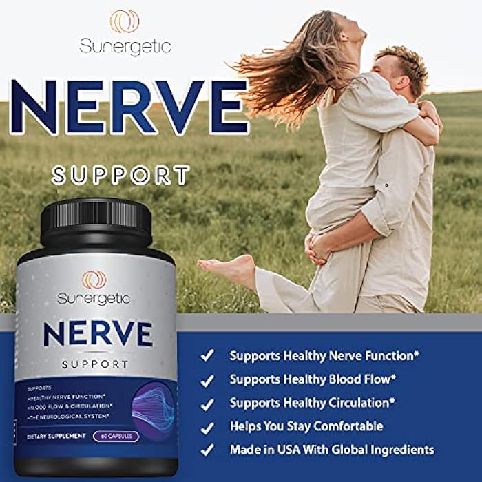 Sunergetic Premium Nerve Support Supplement – with Alpha Lipoic Acid (ALA) 600 mg, Acetyl-L-Carnitine (ALC) & Benfotiamine - Nerve Support Formula for Healthy Circulation, Feet, Hands & Toes - 60 Capsules - Image 4