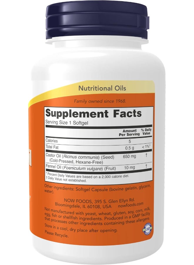 Now Foods Castor Oil 650Mg 120 Softgels - Image 2