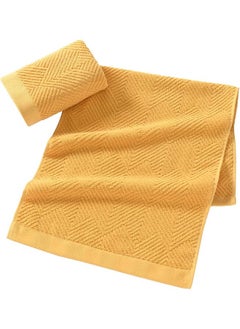 2-Piece Towel Set, Super Soft Yellow Hand Towels Terry Striped Weave Pattern Ultra Absorbent 100% Cotton Towel for Bathroom(34x74cm) - pzsku/Z9BCA3A7199412E5F00C7Z/45/_/1718877740/a89e8e9a-d321-4677-8bbe-28133851a00f