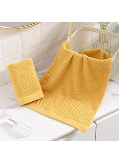 2-Piece Towel Set, Super Soft Yellow Hand Towels Terry Striped Weave Pattern Ultra Absorbent 100% Cotton Towel for Bathroom(34x74cm) - pzsku/Z9BCA3A7199412E5F00C7Z/45/_/1718877750/4797b48a-0eed-405f-992a-321309fce356