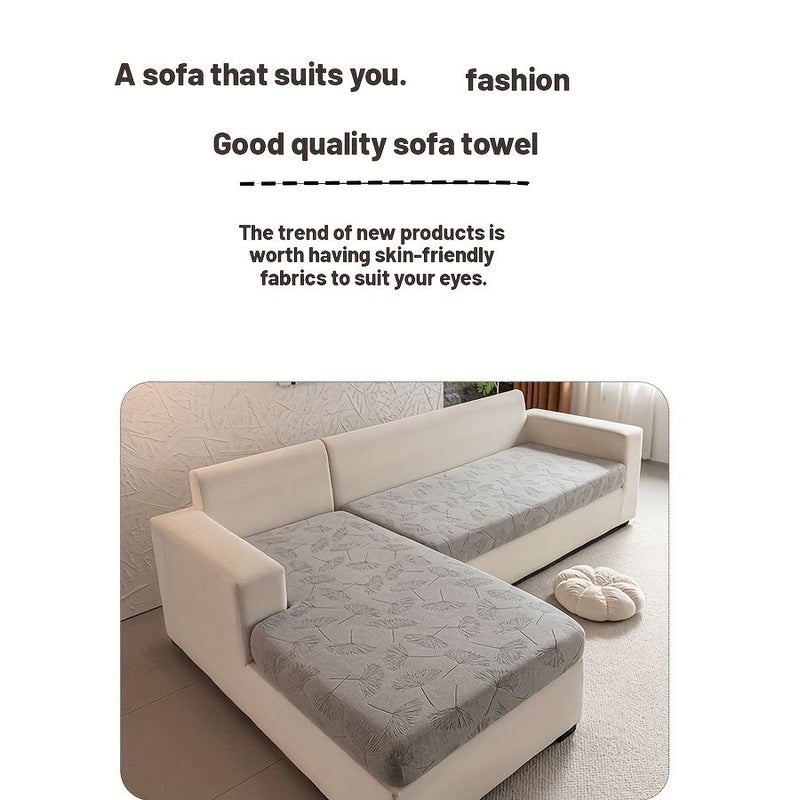 2pcs Green Machine Washable Stretch Sofa Cover Set One Piece Installation Skin Friendly Breathable Pet Friendly - Image 2