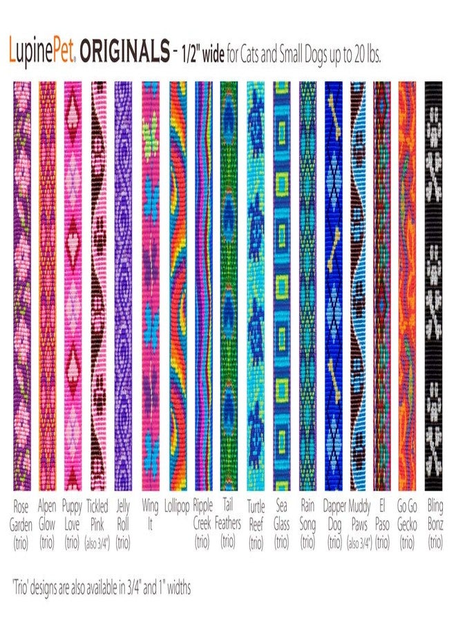 Lupine Breakaway Cat Collar with Bell by Lupine 1/2" Wide El Paso Design adjusts 8-12" - Image 3