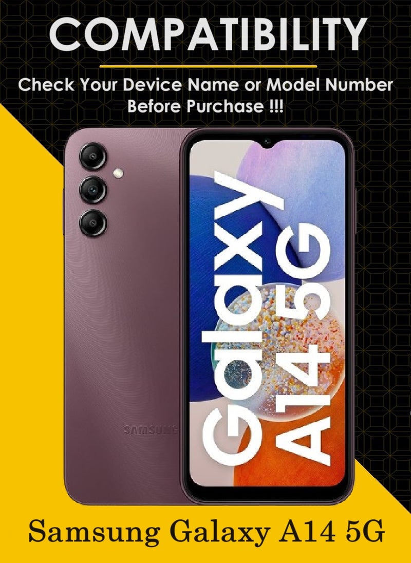 AINA واقي شاشة من الزجاج المقوى 5D مصمم لهاتف Samsung Galaxy A14 5G مع تغطية كاملة للشاشة من الحافة إلى الحافة وخالي من الفقاعات - Image 3