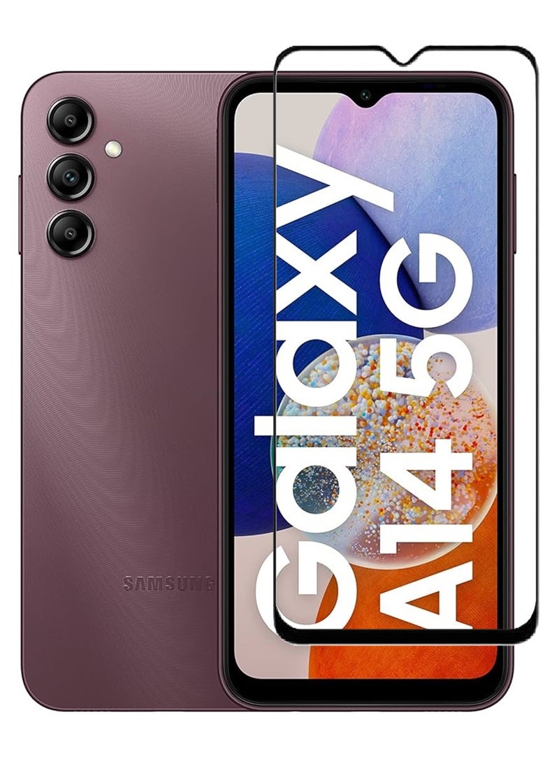 AINA واقي شاشة من الزجاج المقوى 5D مصمم لهاتف Samsung Galaxy A14 5G مع تغطية كاملة للشاشة من الحافة إلى الحافة وخالي من الفقاعات - Image 1