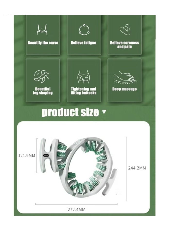 Anti Cellulite Massager, 360° Multi-Functional Ring Anti Cellulite Massager, Fascia Massage Tool for Thigh, Calf, Waist Anti Cellulite, Muscle Myofascial and Deep Tissue Pain Relief (Green) - Image 4