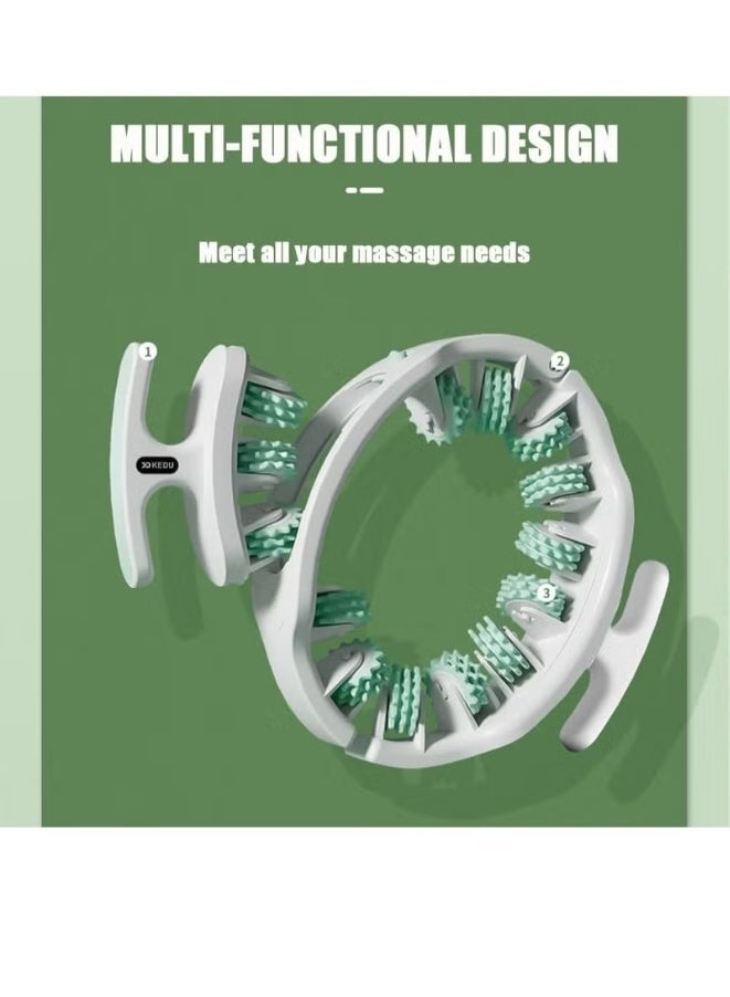 Anti Cellulite Massager, 360° Multi-Functional Ring Anti Cellulite Massager, Fascia Massage Tool for Thigh, Calf, Waist Anti Cellulite, Muscle Myofascial and Deep Tissue Pain Relief (Green) - Image 2
