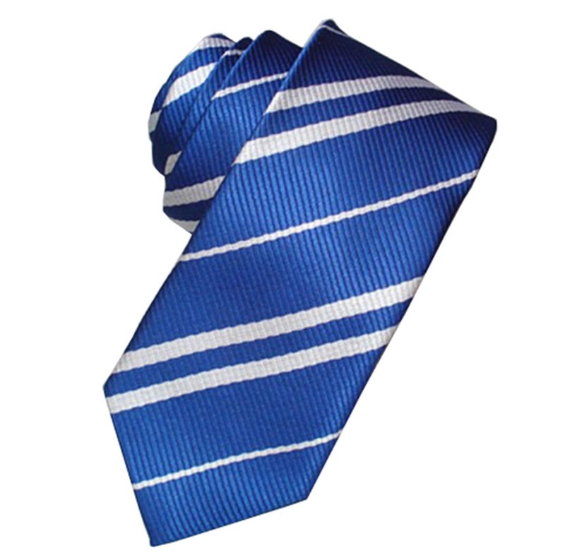 Yosbabe Tie Costume Striped Necktie Halloween Cosplay Party Supplies Accessories for Kids and Adults (Blue) - Image 1