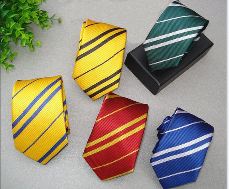 Yosbabe Tie Costume Striped Necktie Halloween Cosplay Party Supplies Accessories for Kids and Adults (Blue) - Image 3