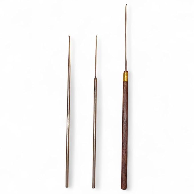 Prabhas Designs - 18" inch Aari / Maggam Embroidery Stand with 3 aari Needles, 1 no Golden zari Thread, Wrapped 18-inch Wooden Frame || Heavy Sturdy Legs || Wrapped Frame  - Image 4
