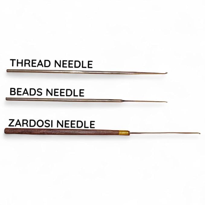Prabhas Designs - 18" inch Aari / Maggam Embroidery Stand with 3 aari Needles, 1 no Golden zari Thread, Wrapped 18-inch Wooden Frame || Heavy Sturdy Legs || Wrapped Frame  - Image 5