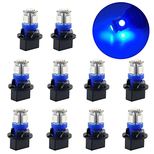 GLOFE T10 194 168 Dash Instrument Ultra Blue LED Light Bulbs Bright Panel Gauge Cluster Dashboard LED Light Bulbs 10Pcs/Set - Image 1