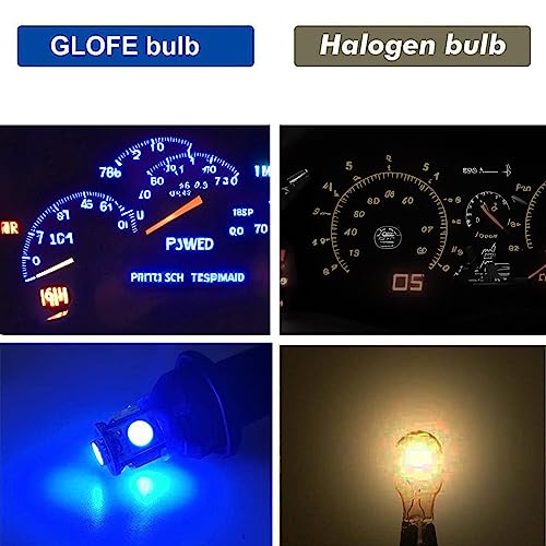 GLOFE T10 194 168 Dash Instrument Ultra Blue LED Light Bulbs Bright Panel Gauge Cluster Dashboard LED Light Bulbs 10Pcs/Set - Image 3