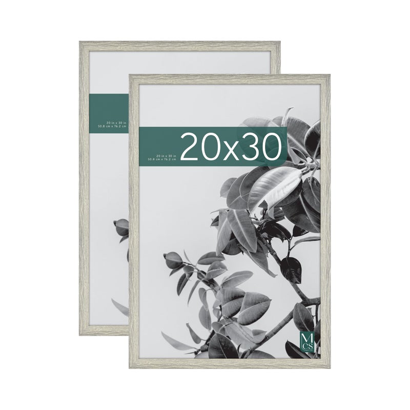 MCS Studio Gallery 20x30 Poster Frame Gray Woodgrain Vertical  Horizontal Wall Hanging Large Picture Frame for Photos Posters  Art Prints 2Pack