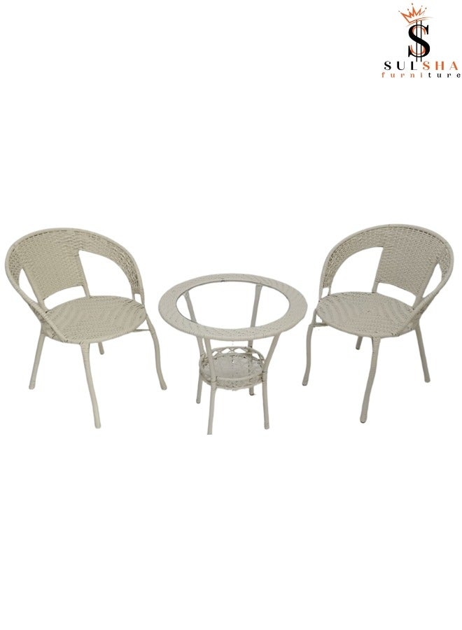 SULSHA Modern Rattan Garden Chair Set High Quality Outdoor 1+2 Set  - Image 1