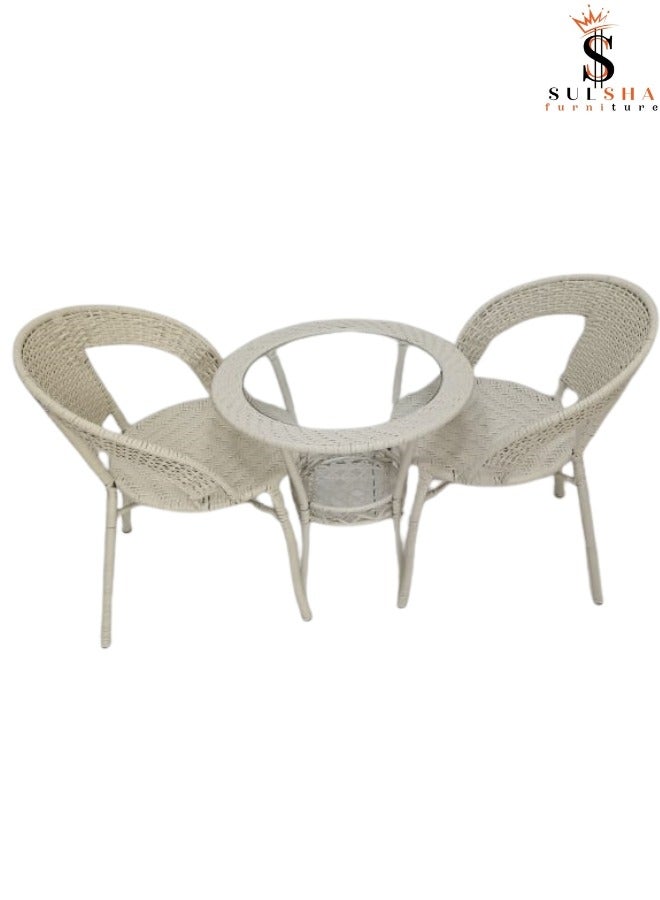 SULSHA Modern Rattan Garden Chair Set High Quality Outdoor 1+2 Set  - Image 4