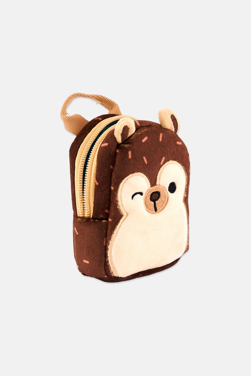 Jazwares Squishmallows Hans Plush Micro Backpack Keychain, Choco Brown  - Image 3