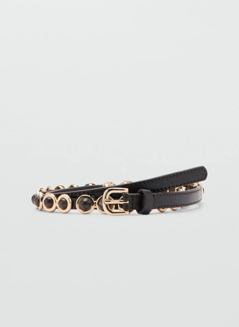 MANGO Appliqué skinny belt
