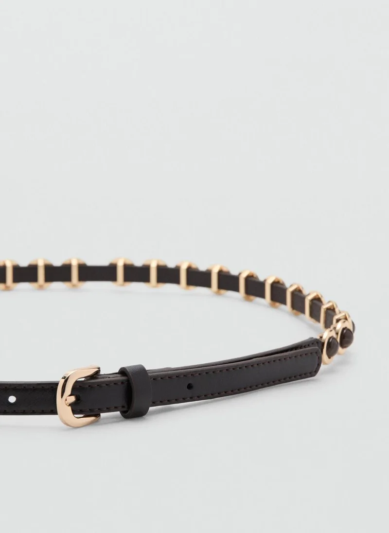 Mango  Appliqué skinny belt for Women | Best Price UAE