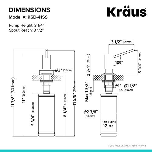 Kraus KSD-41SS Modern Soap Dispenser, Stainless Steel - Image 5