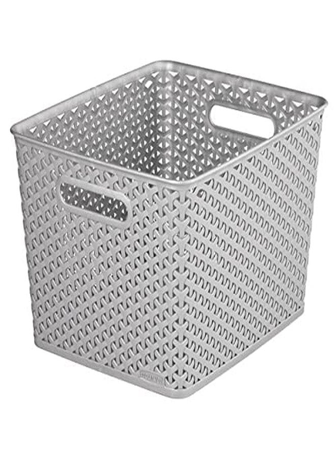 VISMII Plastic Storage Baskets-Small Pantry Organization & Storage Bins, Household Organizer for Laundry Room, Bathrooms, Bedrooms, Kitchen, Cabinets, Countertops, Under Sink or On Shelves-1pc, Multi. - Image 2