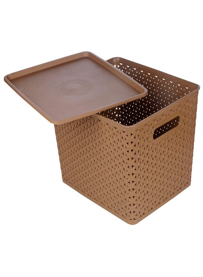 VISMII Plastic Storage Baskets-Small Pantry Organization & Storage Bins, Household Organizer for Laundry Room, Bathrooms, Bedrooms, Kitchen, Cabinets, Countertops, Under Sink or On Shelves-1pc, Multi. - Image 1